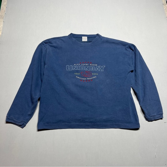 UNIONBAY Men Blue Crewneck Sweater Classic Design Size Small - Picture 1 of 7